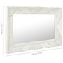 Voir la diapositive 6 : VIDAXL Miroir mural style baroque 60x40 cm Blanc