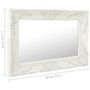 Voir la diapositive 6 : VIDAXL Miroir mural style baroque 60x40 cm Blanc