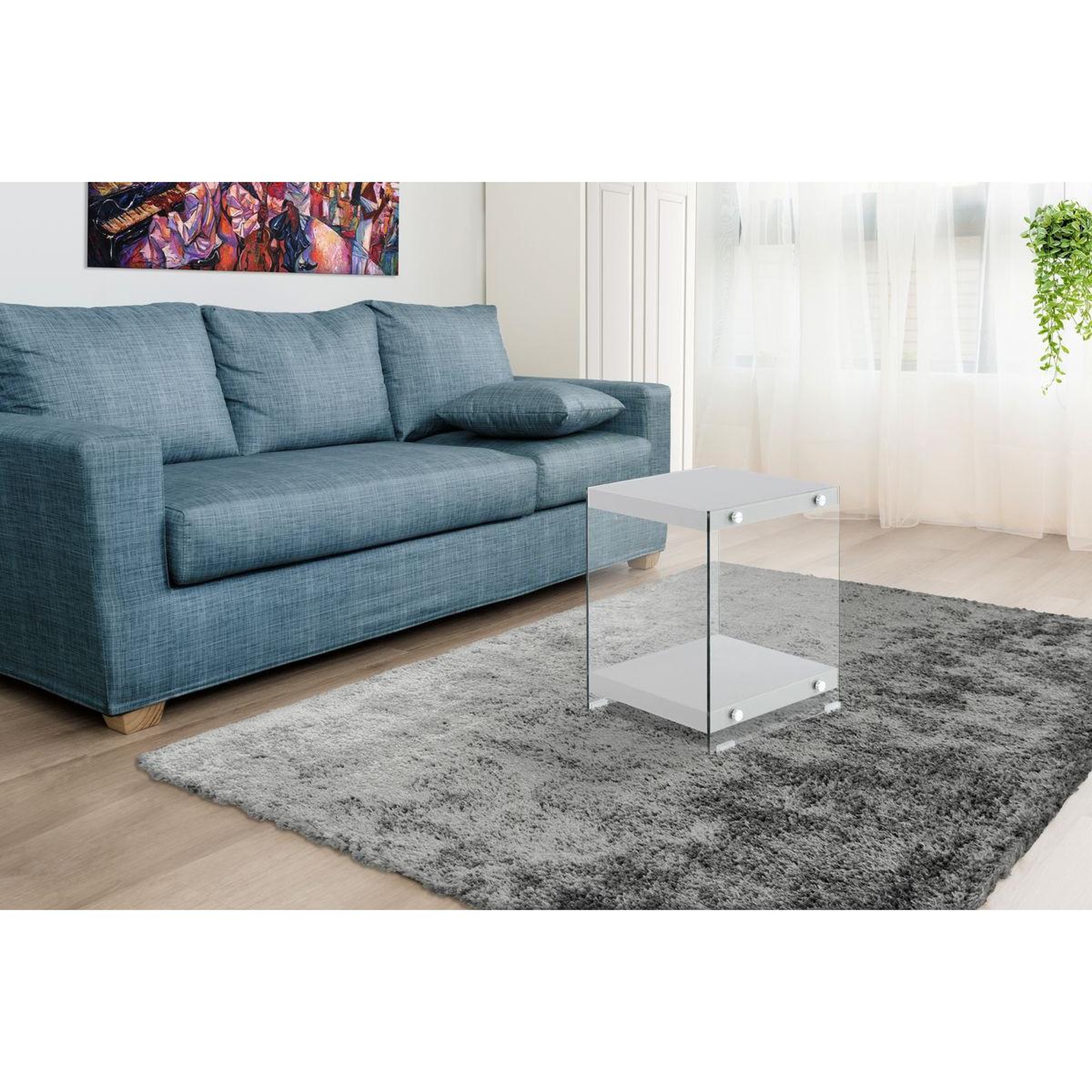 Voir la diapositive 2 : Paris Prix Table d'appoint en bois  elementary  45cm gris