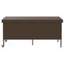 Voir la diapositive 3 : VIDAXL Boîte rangement jardin roues marron 160x55x75 cm resine tressee