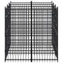 Voir la diapositive 3 : VIDAXL Chenil d'exterieur pour chiens Acier 5,53 m²
