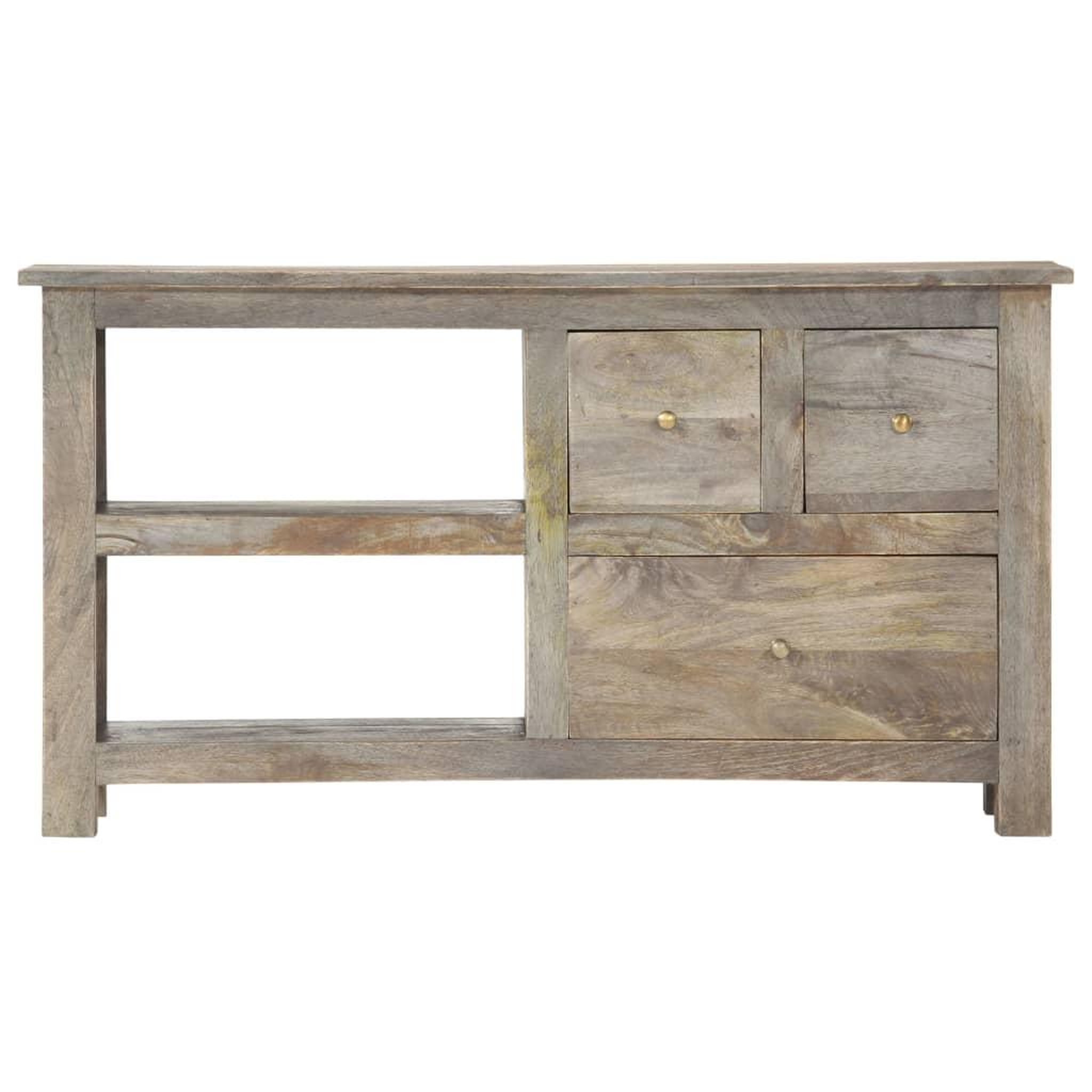 Voir la diapositive 3 : VIDAXL Meuble tv 100x30x55 cm bois de manguier massif