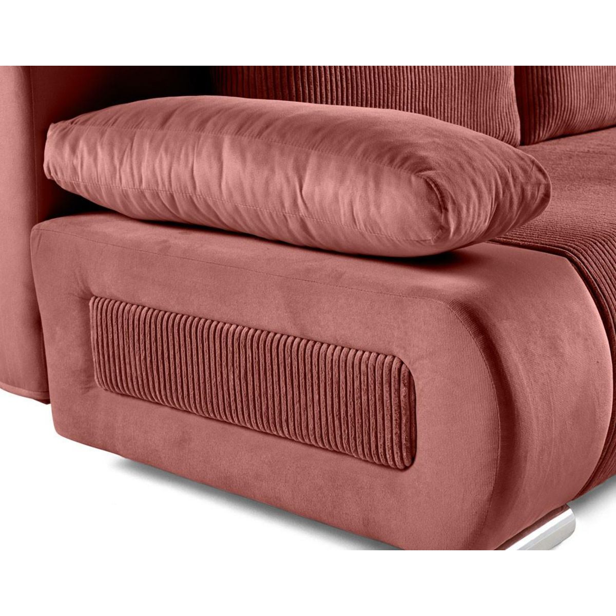 BEST MOBILIER Elio - canapé 3 places convertible - avec coffre - en velours et velours côtelé