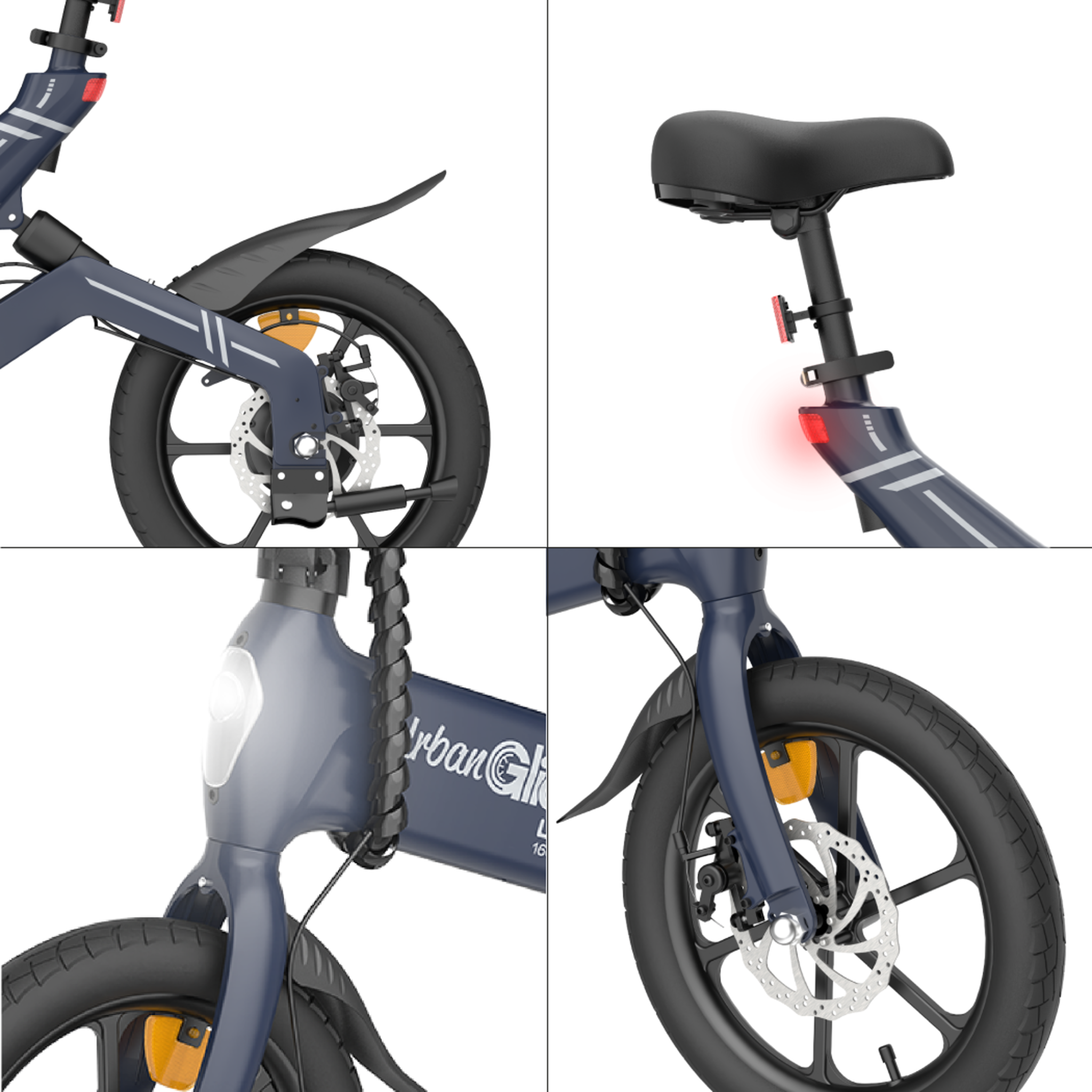 Voir la diapositive 3 : URBANGLIDE Draisienne Électrique Adulte LINX 160 – Moteur 1100W - Autonomie Jusqu'a 40 km - Pneu 16  Gonflable - Batterie 42V/10Ah - Poids 20Kg