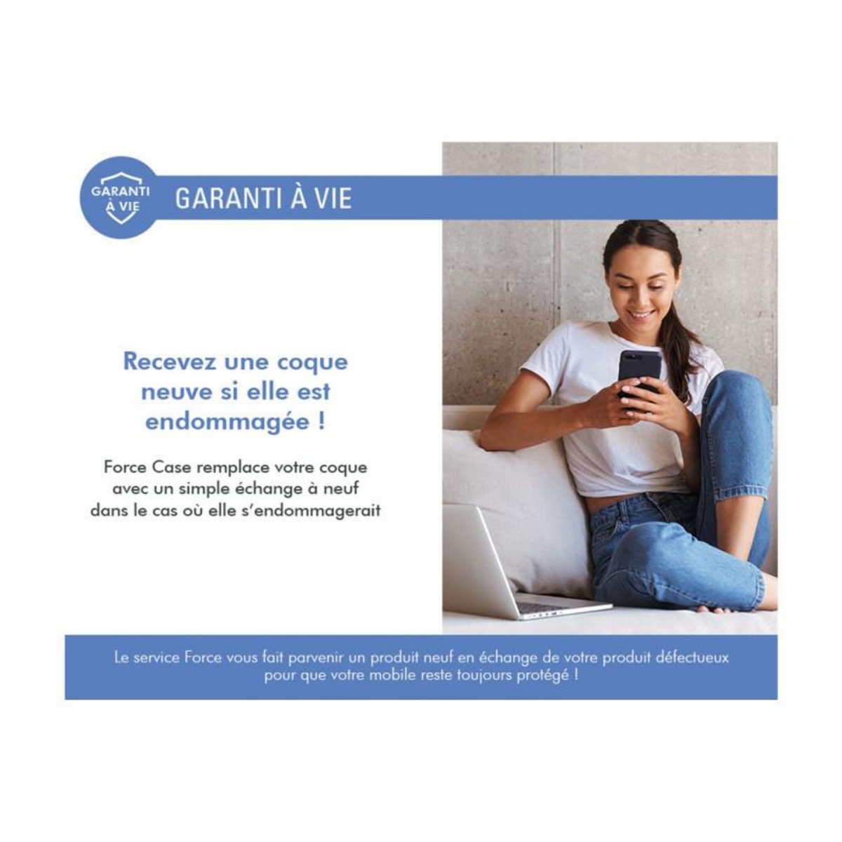 FORCE CASE Coque et étui téléphone mobile Forcecase renforcée Air compatible MagSafe Transparent pour iPhone 16e