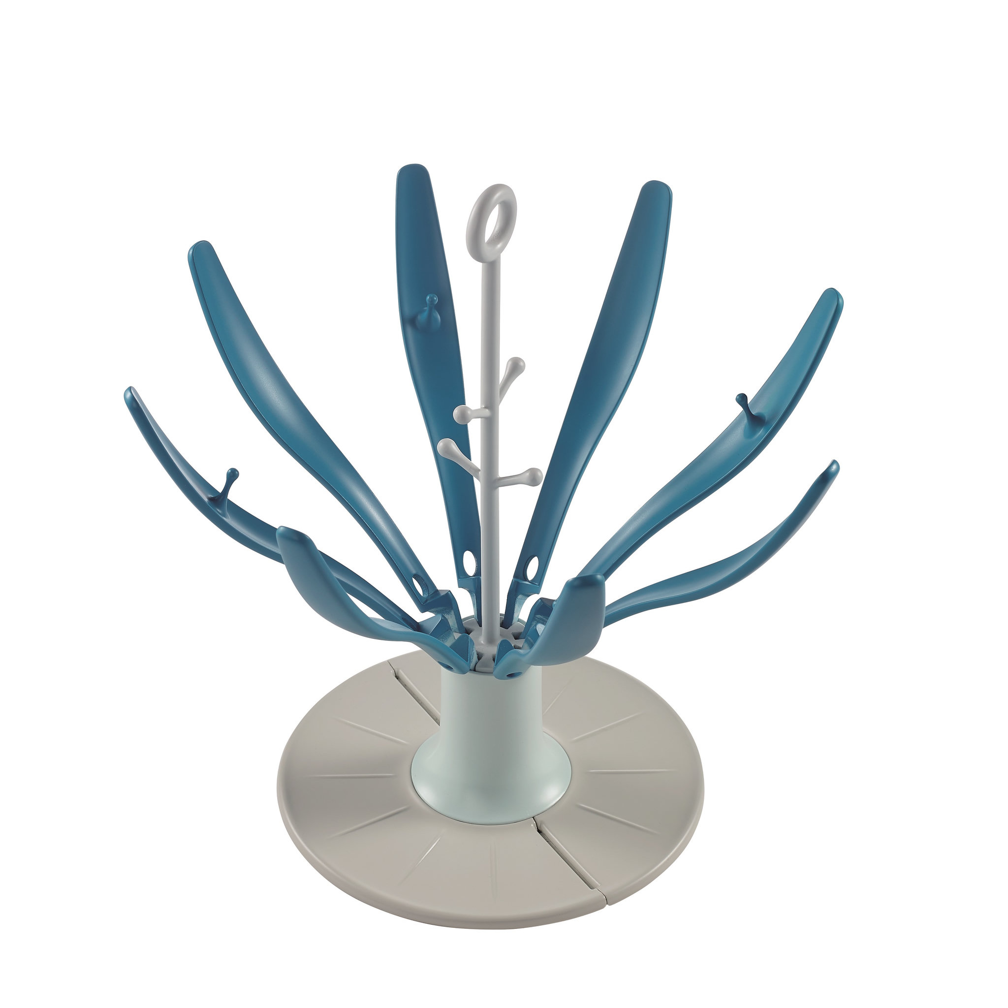 Voir la diapositive 1 : BEABA Egoutte Biberon pliable Flower - Bleu