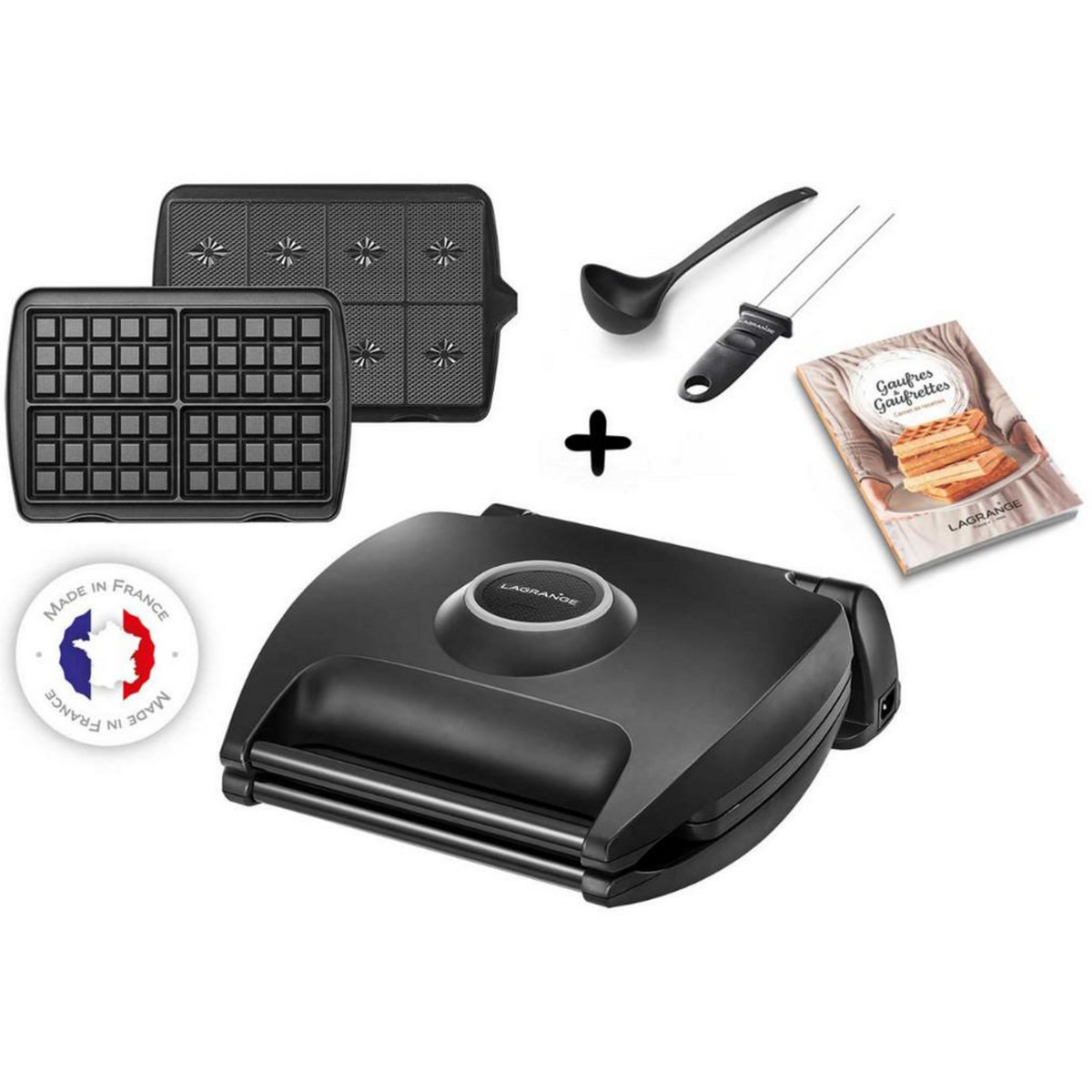 LAGRANGE Gaufrier 1700w noir - 089003