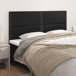 VIDAXL Tetes de lit 4 pcs Noir 80x5x78/88 cm Similicuir