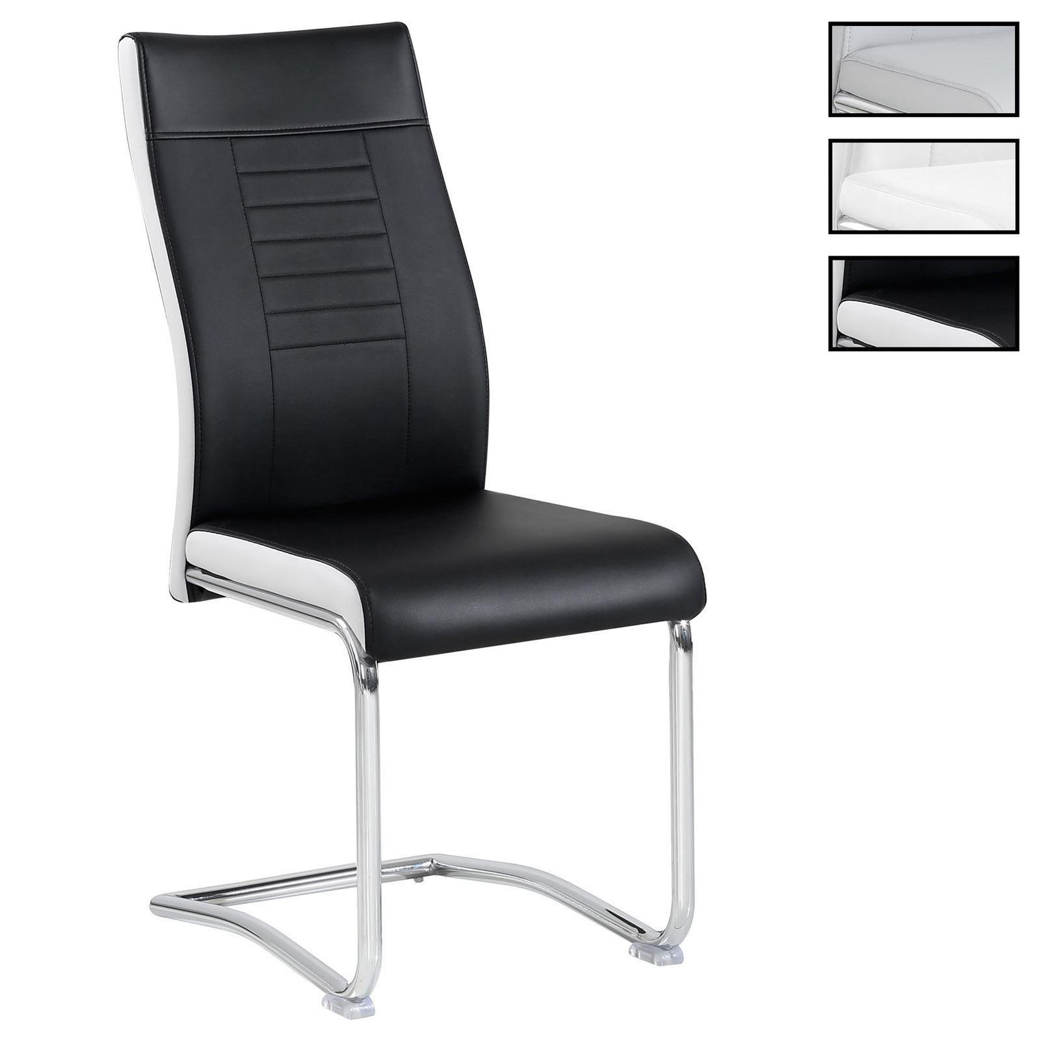 IDIMEX Lot de 4 chaises de salle à manger loano. Coloris disponibles : Bicolore, Gris, Blanc
