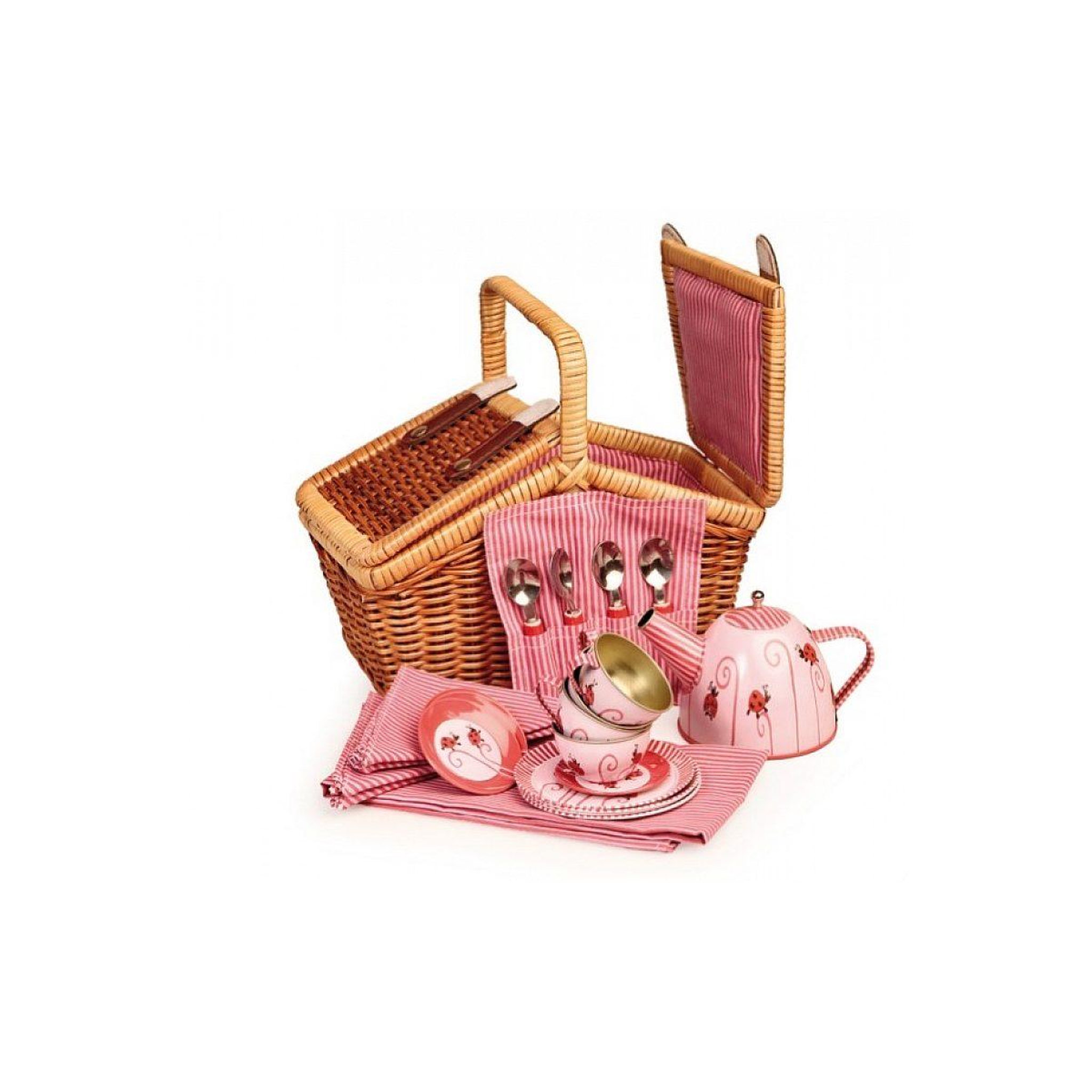 Voir la diapositive 2 : EGMONT TOYS Set de the metal coccinelle dans panier osier