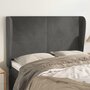 Voir la diapositive 1 : VIDAXL Tete de lit avec oreilles Gris fonce 147x23x118/128 cm Velours