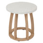 Voir la diapositive 1 : HESPERIDE Table de jardin d'appoint ronde en bois et béton LEMINDO - Marron