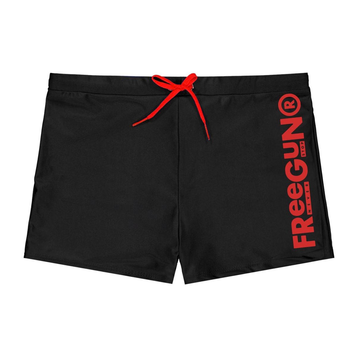 FREEGUN Shorty de bain homme uni avec logo rubber print couleur