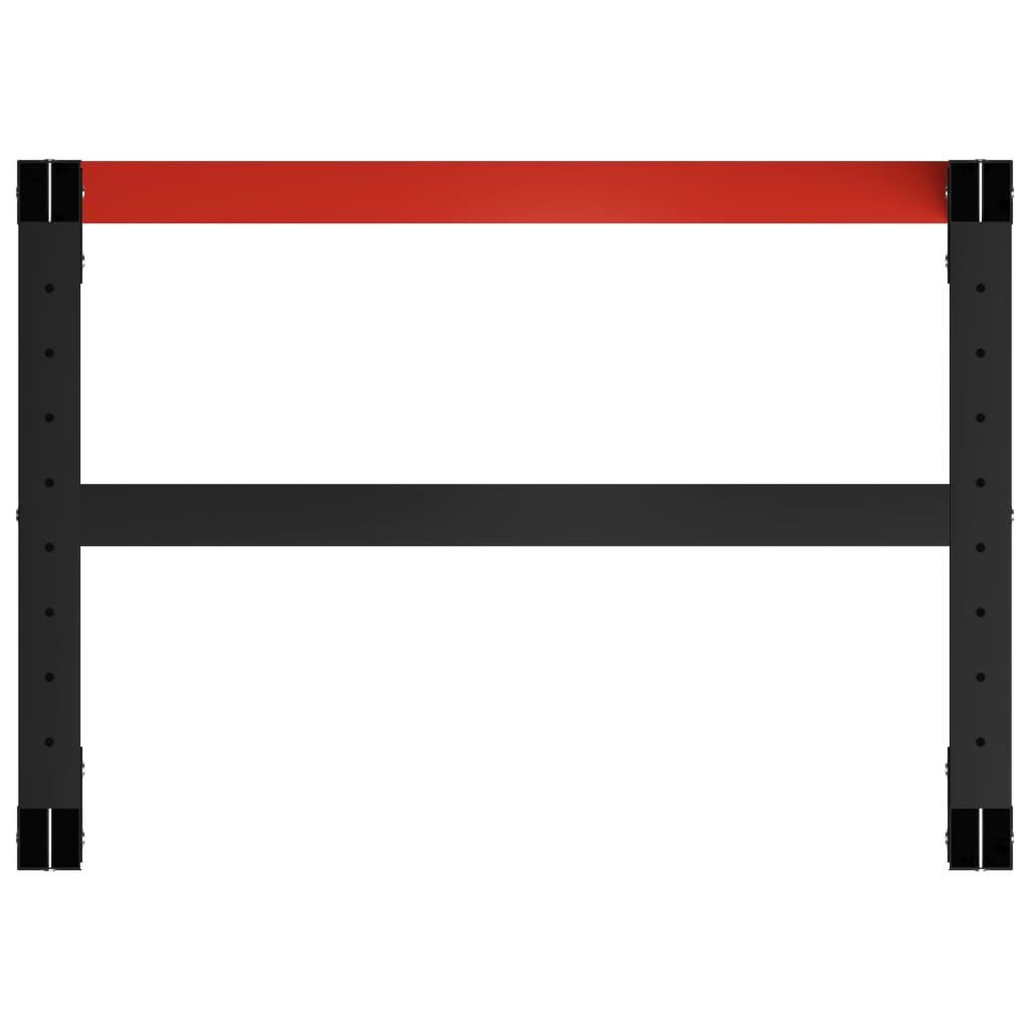 Voir la diapositive 5 : VIDAXL Cadre de banc de travail Metal 80x57x79 cm Noir et rouge