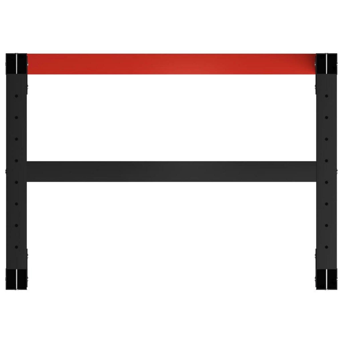 VIDAXL Cadre de banc de travail Metal 80x57x79 cm Noir et rouge
