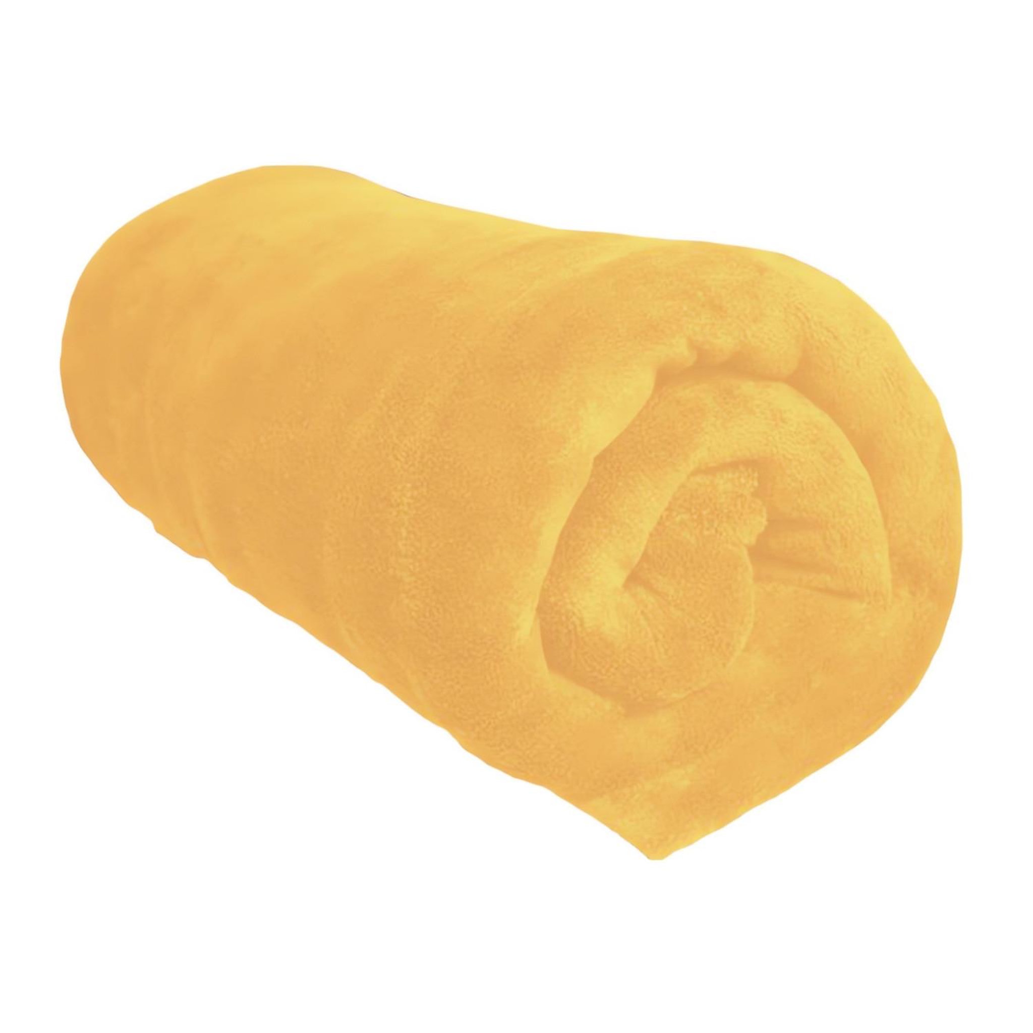 SOLEIL D'OCRE Plaid MICROFIBRE polaire 140x200 cm jaune, par Soleil d'Ocre
