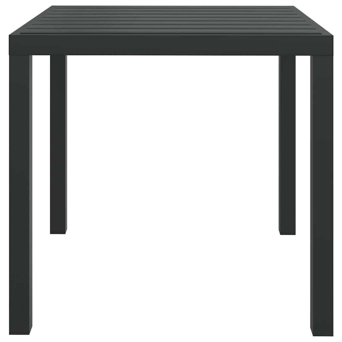 VIDAXL Table de jardin Noir 80 x 80 x 74 cm Aluminium et WPC
