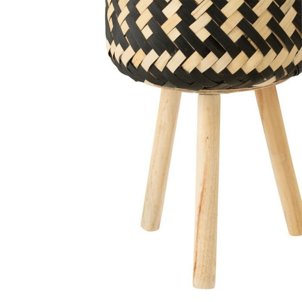 Paris Prix Lot de 3 Cache-Pots sur Pied  Baudoin  66cm Naturel & Noir