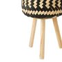 Voir la diapositive 4 : Paris Prix Lot de 3 Cache-Pots sur Pied  Baudoin  66cm Naturel & Noir