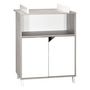 Voir la diapositive 1 : BABY PRICE Commode 2 Portes et 1 Niche - SCANDI GRIS
