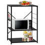 Voir la diapositive 1 : VIDAXL Armoire à four à micro ondes Noir 60x39,6x79,5 cm