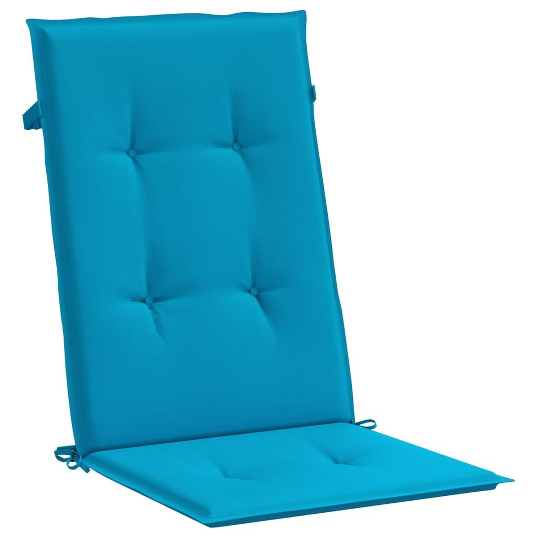 Voir la diapositive 5 : VIDAXL Coussins de chaise de jardin a dossier haut lot de 4 bleu tissu