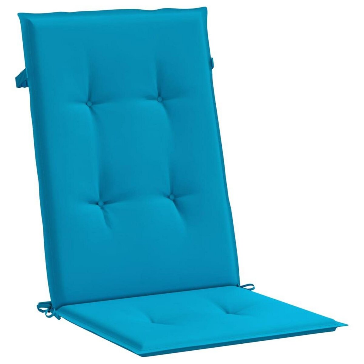 VIDAXL Coussins de chaise de jardin a dossier haut lot de 4 bleu tissu