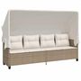 Voir la diapositive 3 : VIDAXL Salon de jardin avec coussins 5 pcs beige resine tressee