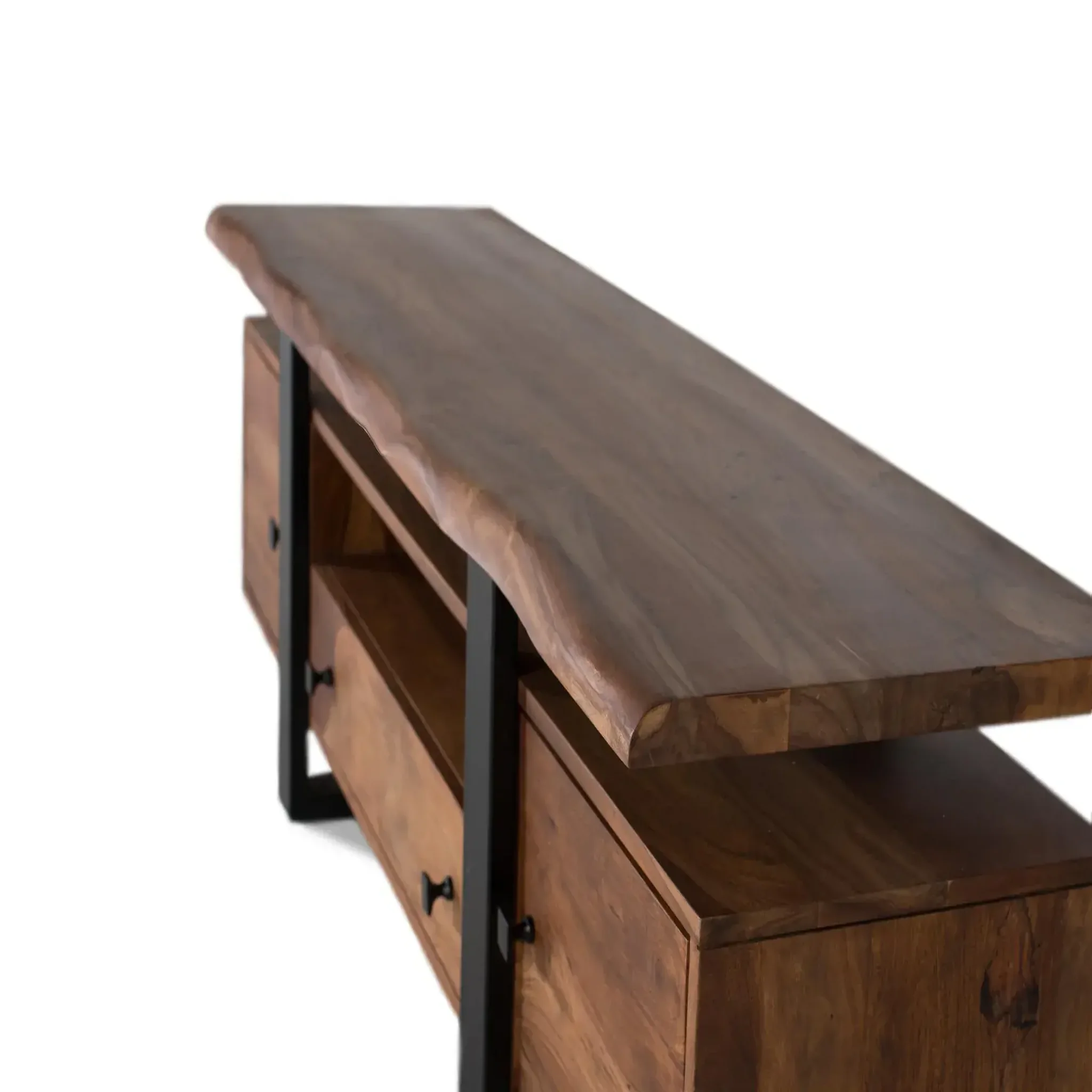 Voir la diapositive 3 : GINER Y COLOMER SL Meuble tv en bois de palissandre 170 cm style industriel