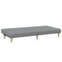 Voir la diapositive 5 : VIDAXL Canape-lit a 2 places avec repose-pied gris clair tissu