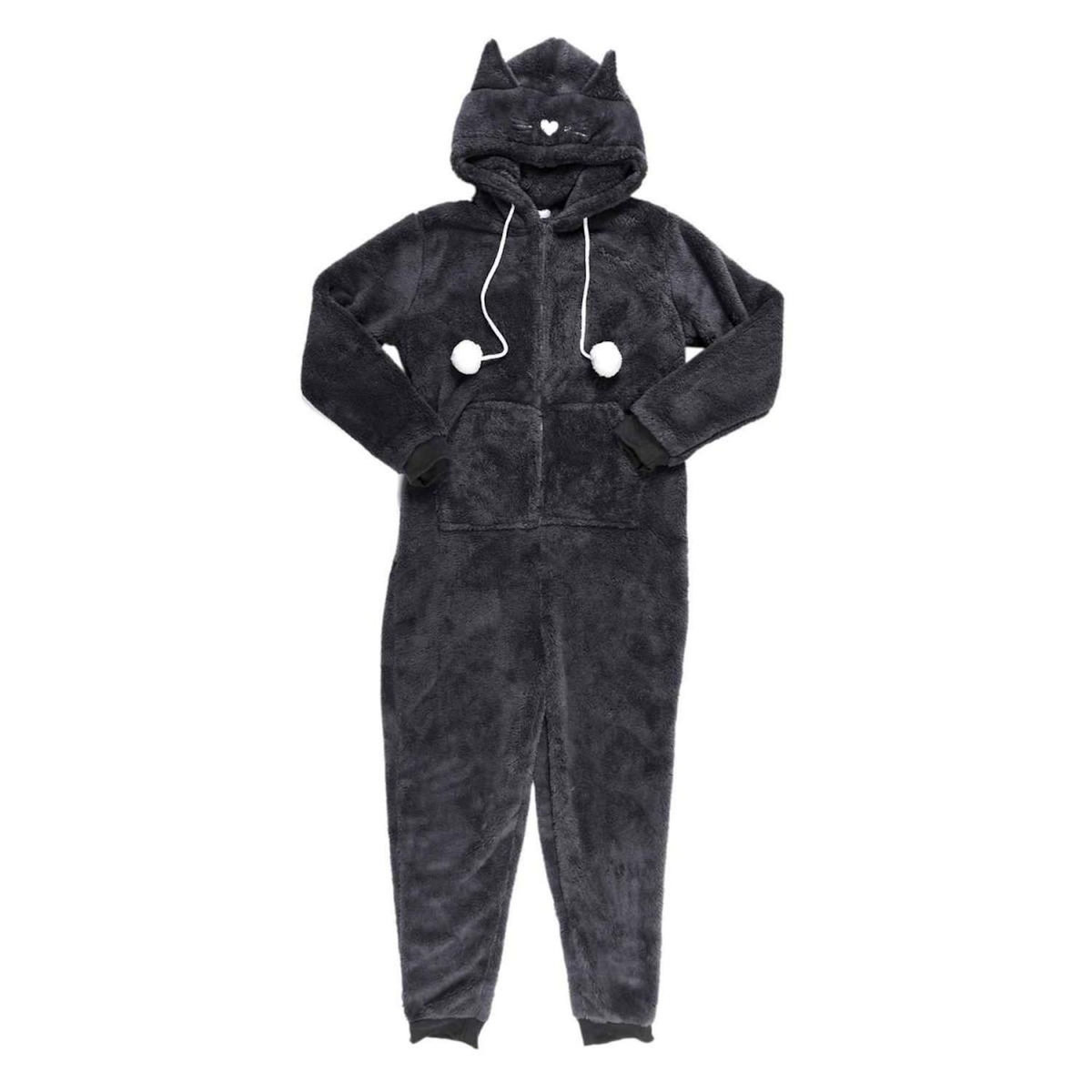 Paris Prix Combinaison Pyjama Adulte  Chat  Noir