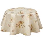 HABITABLE Nappe en toile cirée provençale Moisson. Coloris disponibles : Beige