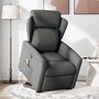 Voir la diapositive 2 : VIDAXL Fauteuil inclinable de massage electrique Gris fonce Tissu