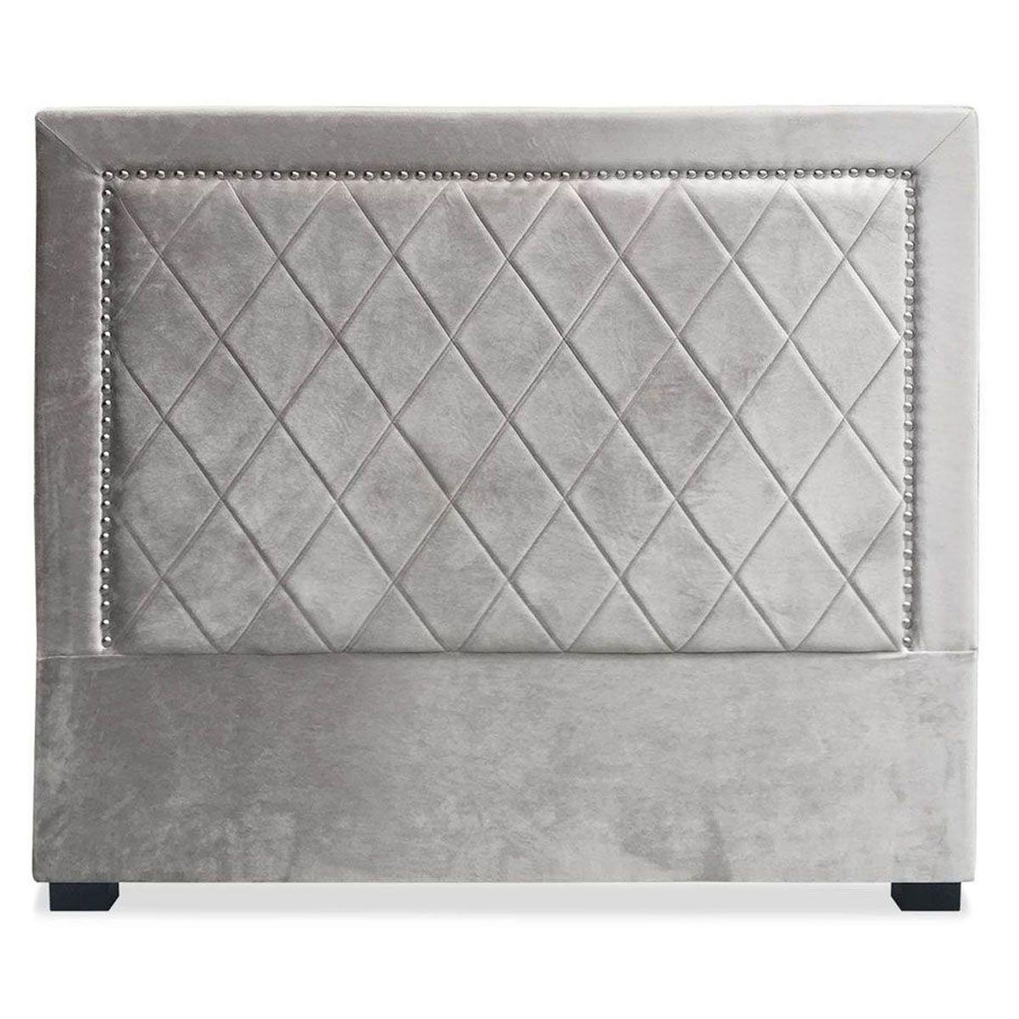 Paris Prix Tête de Lit Design en Velours  Sofia  140cm Argent