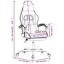 Voir la diapositive 6 : VIDAXL Chaise de jeu pivotante et repose-pied Blanc et rose Similicuir