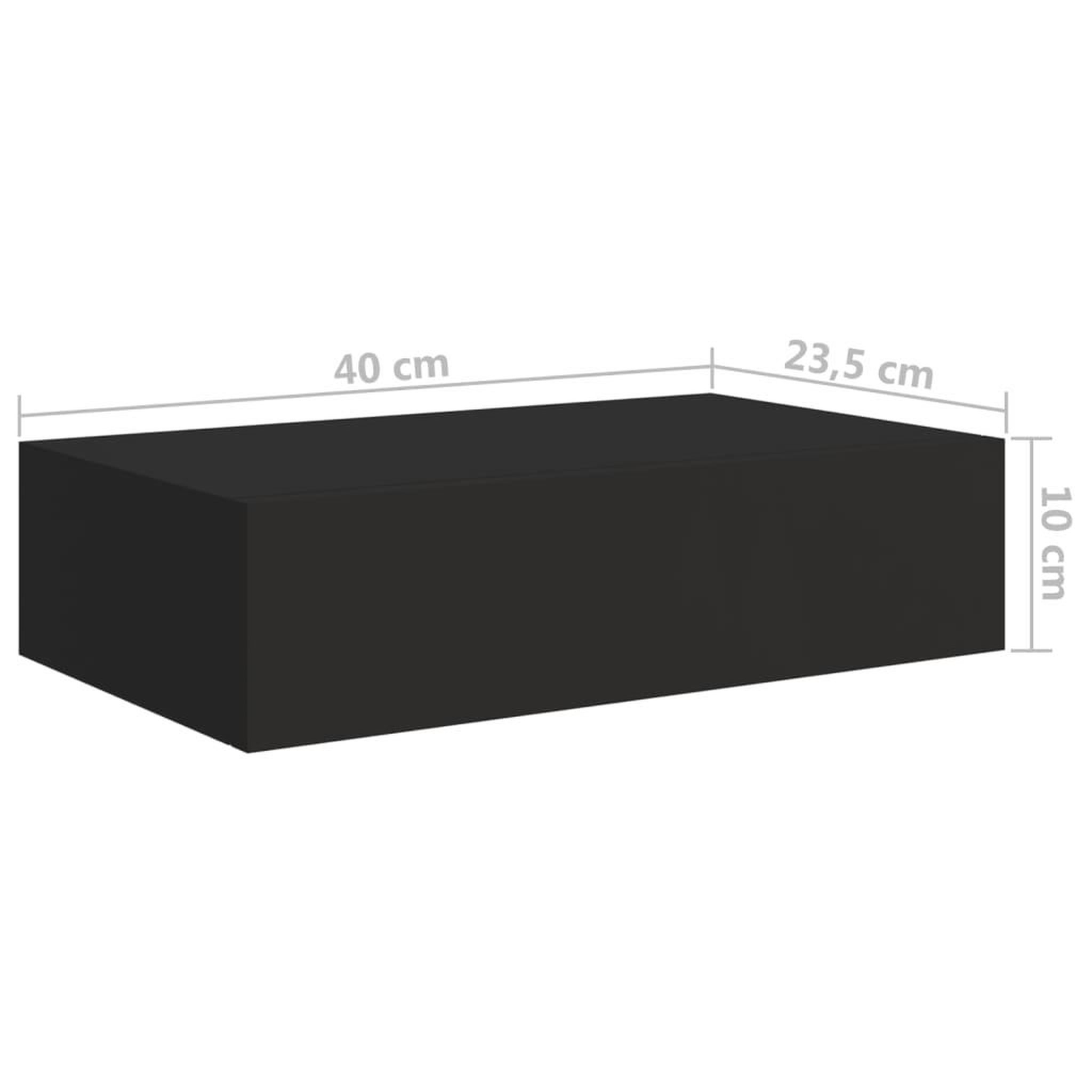 Voir la diapositive 6 : VIDAXL Etagere a tiroir murale noir 40x23,5x10 cm MDF