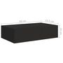 Voir la diapositive 6 : VIDAXL Etagere a tiroir murale noir 40x23,5x10 cm MDF