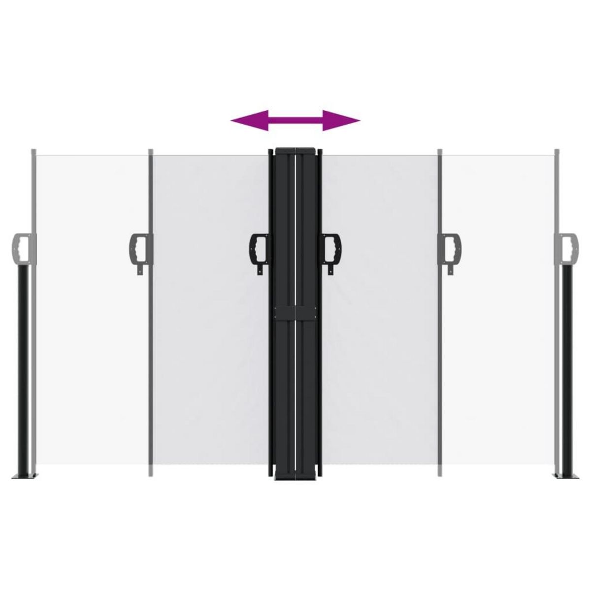 VIDAXL Auvent lateral retractable blanc 140x1000 cm