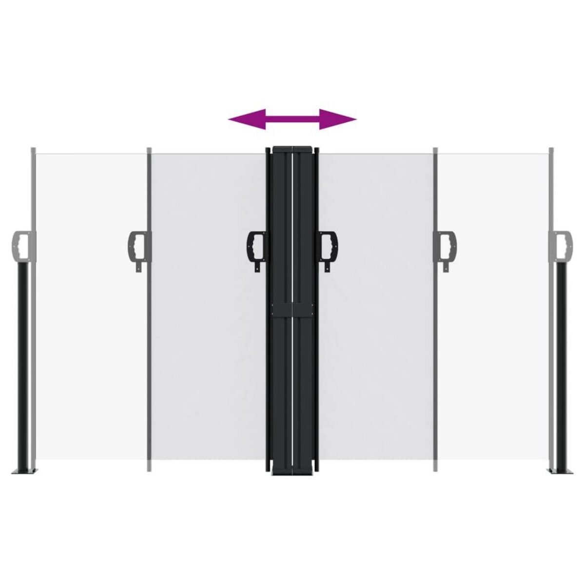 VIDAXL Auvent lateral retractable blanc 140x1000 cm