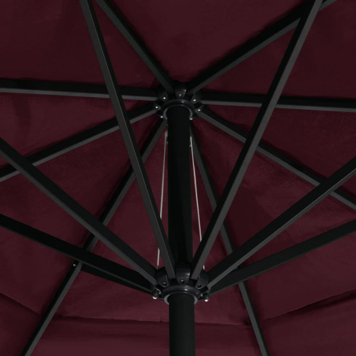 VIDAXL Parasol de jardin et mat en aluminium 600 cm rouge bordeaux