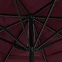 Voir la diapositive 4 : VIDAXL Parasol de jardin et mat en aluminium 600 cm rouge bordeaux