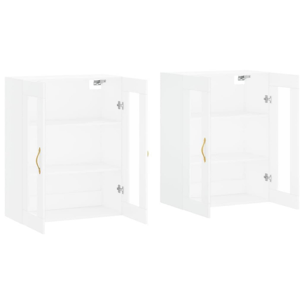 VIDAXL Armoires murales 2 pcs blanc bois d'ingenierie