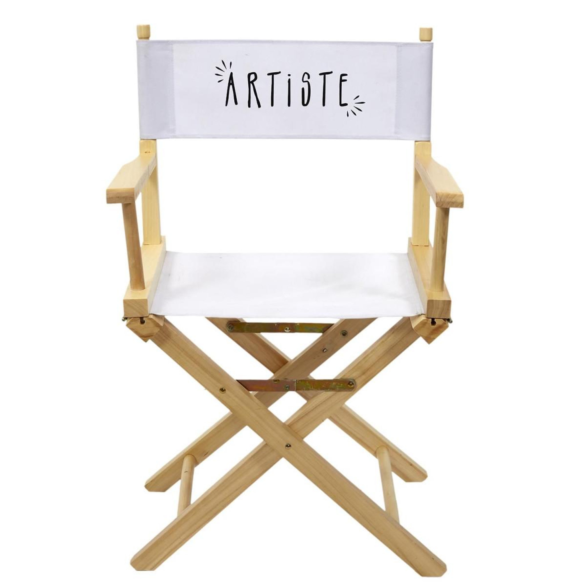 Voir la diapositive 2 : The Home Deco Factory Chaise de bureau  artiste  83cm blanc & naturel
