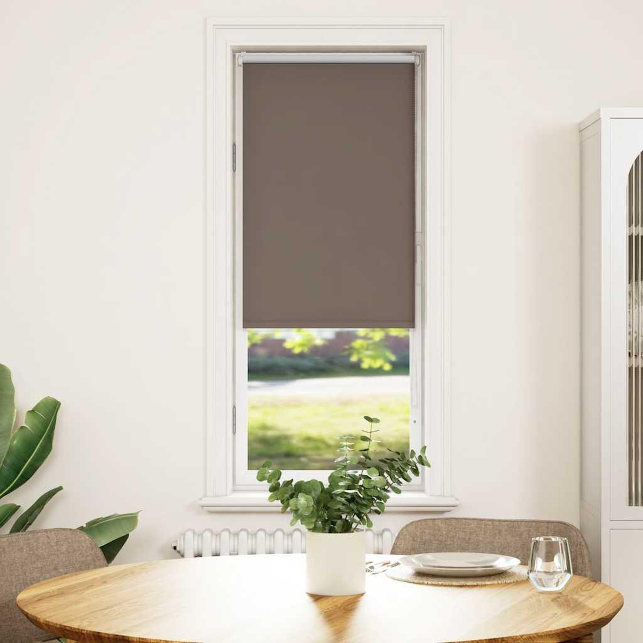 VIDAXL Store enrouleur occultant cafe 40x130cm largeur du tissu 35,7cm