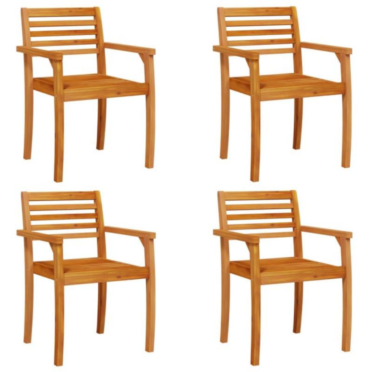 VIDAXL Chaises de jardin lot de 4 59x55x85 bois massif d acacia