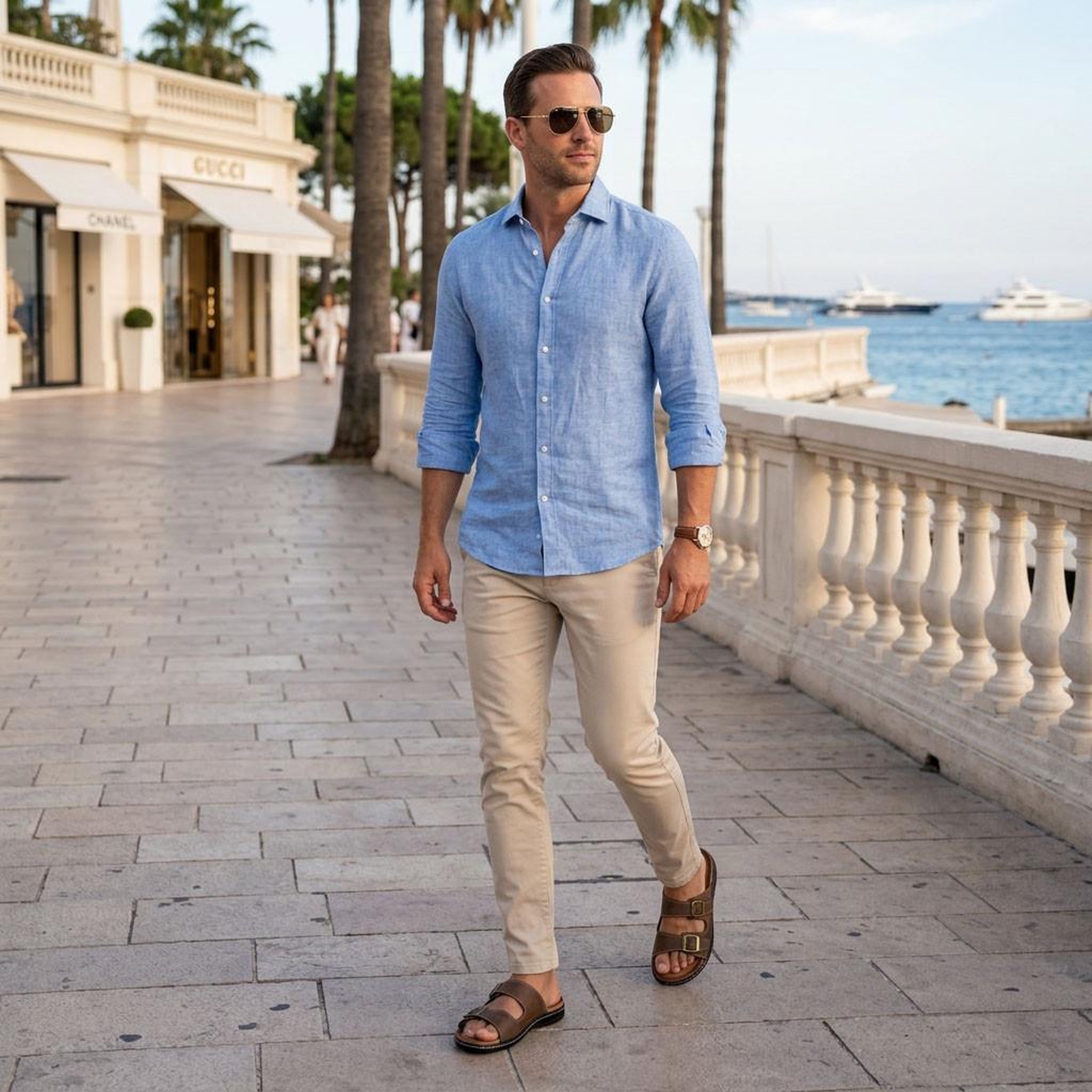 Voir la diapositive 5 : OZABI OZABI Sandales homme boucles réglables confort été