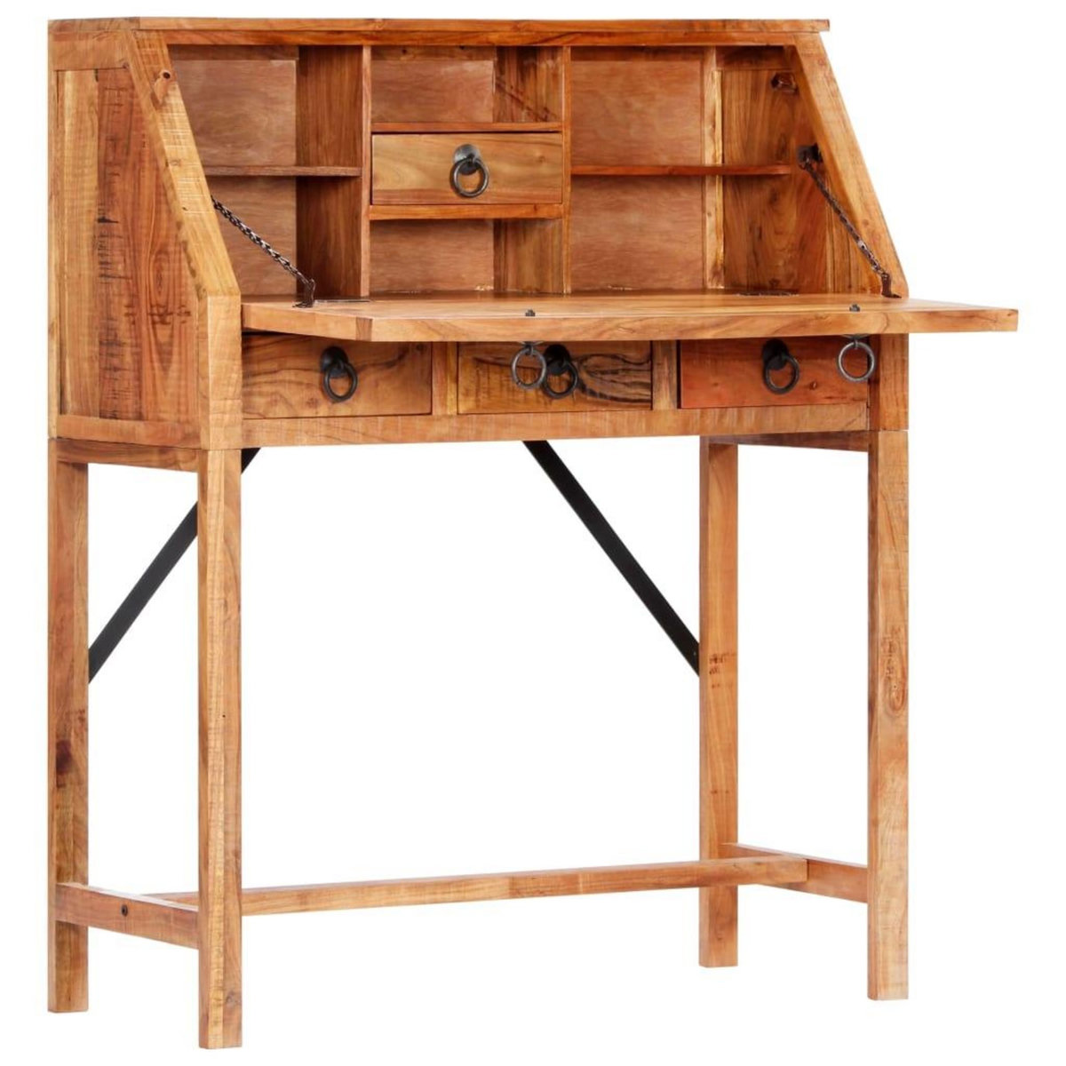 VIDAXL Bureau 90x40x107 cm Bois d'acacia massif