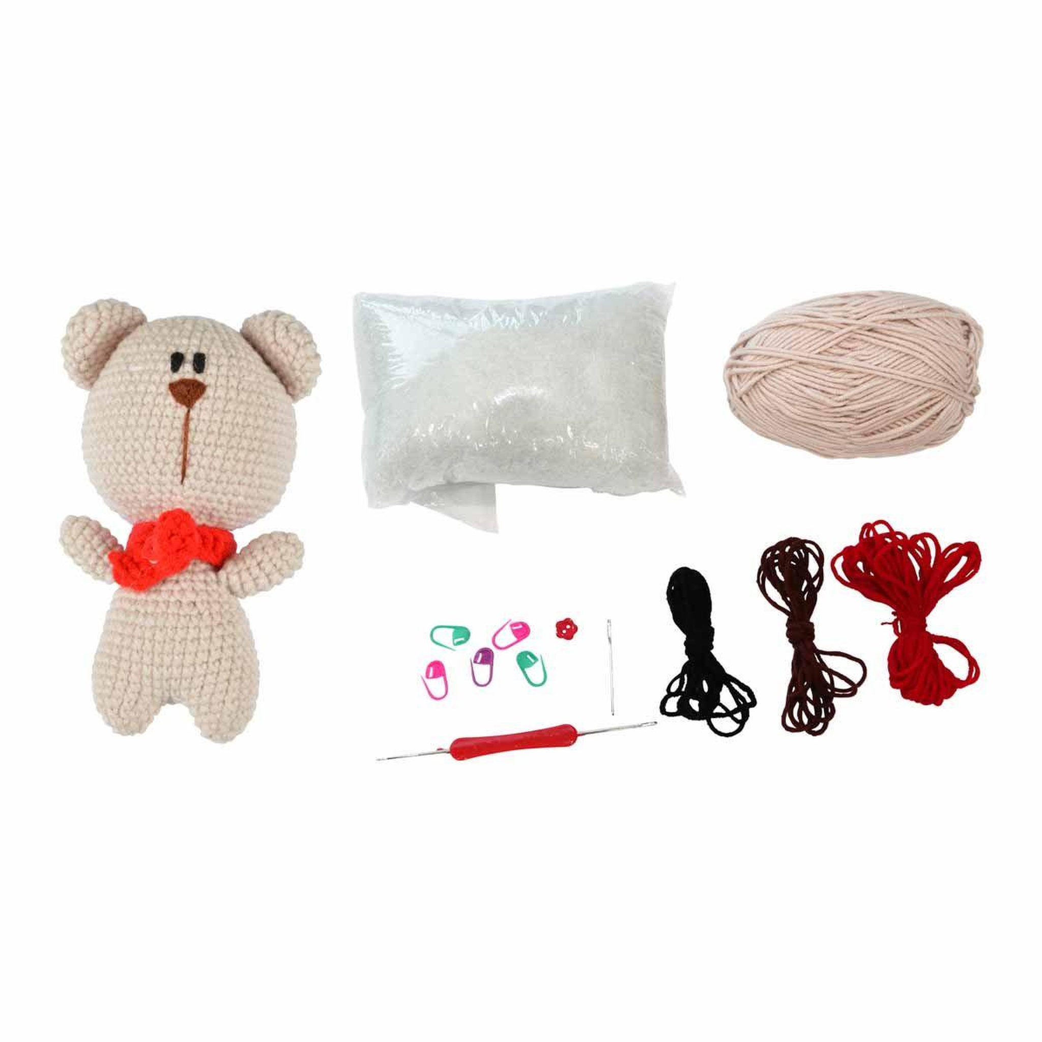 HOMEA Kit Complet Amigurumi  Edmond l'Ourson  17cm Beige