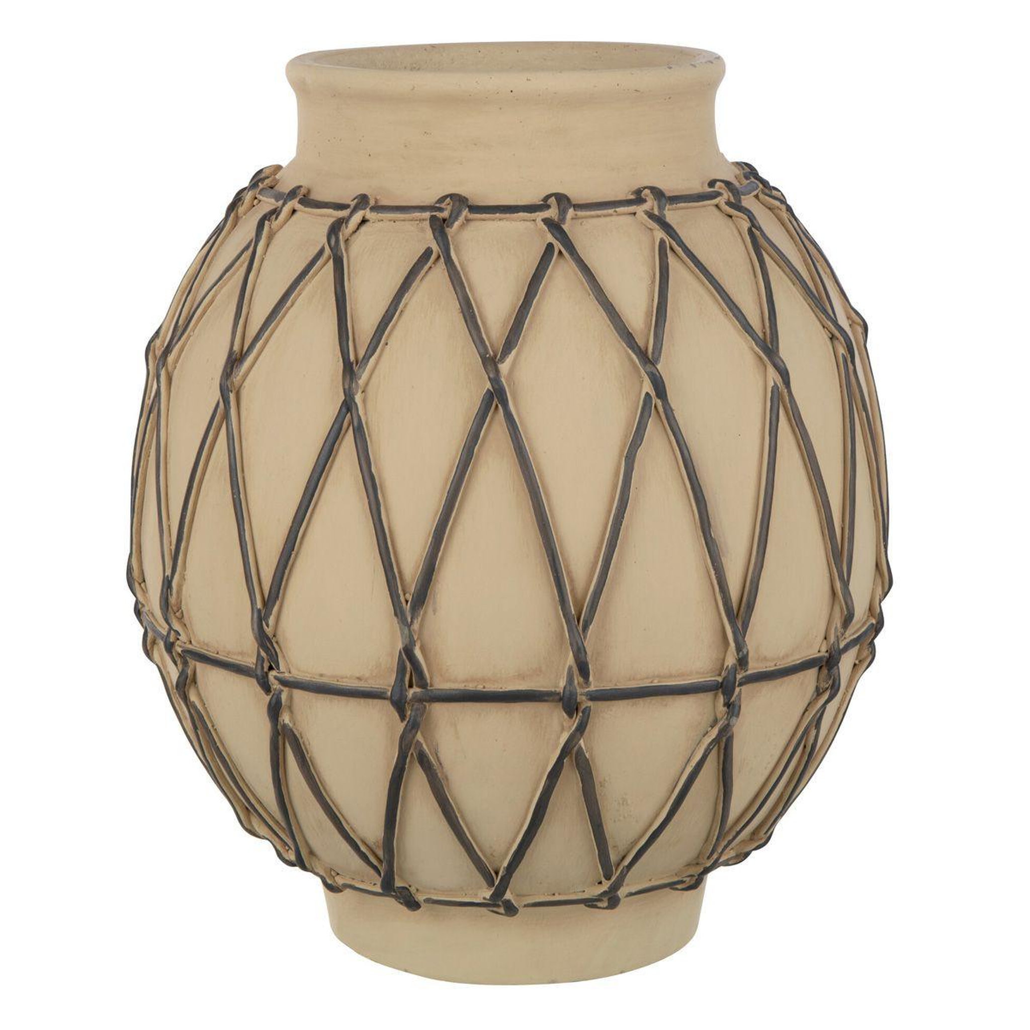 J-LINE Cache-Pot en Ciment  Berbere  35cm Beige