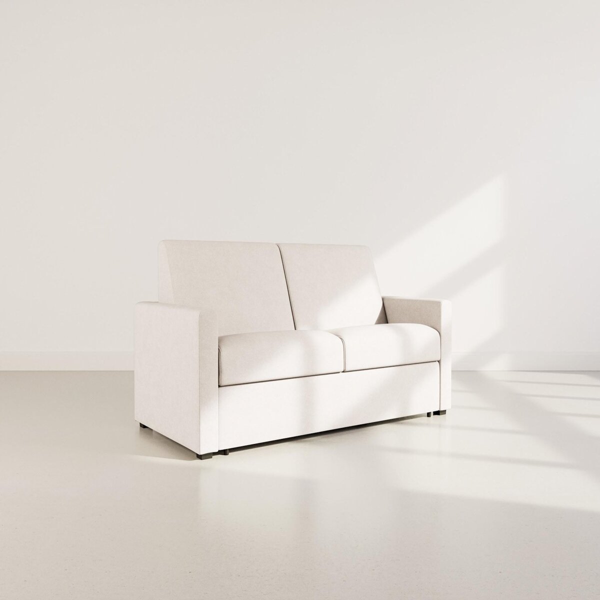 BEST MOBILIER Julia - canapé 3 places convertible express couchage quotidien 140 cm matelas 18 cm en tissu